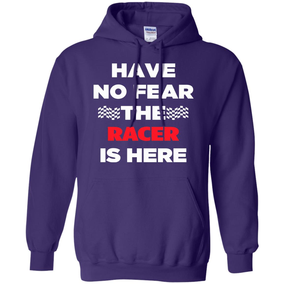 Racing Lover T-shirt Have No Fear The Racer Is Here Purple