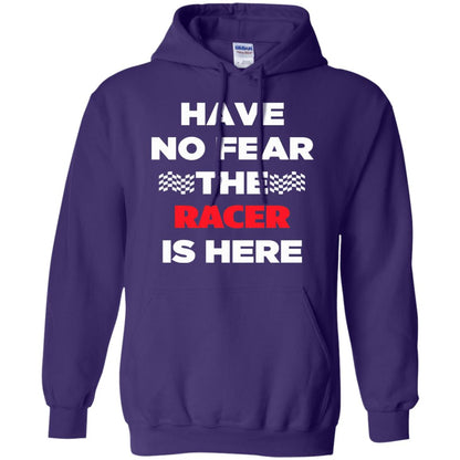 Racing Lover T-shirt Have No Fear The Racer Is Here Purple