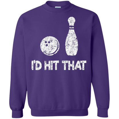 Funny Bowling Lover T-shirt T-shirt I_d Hit That Purple