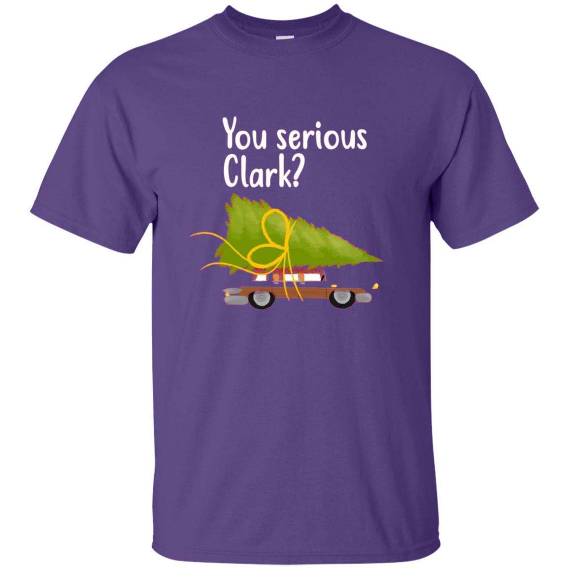 Christmas T-shirt You Serious Clark Purple