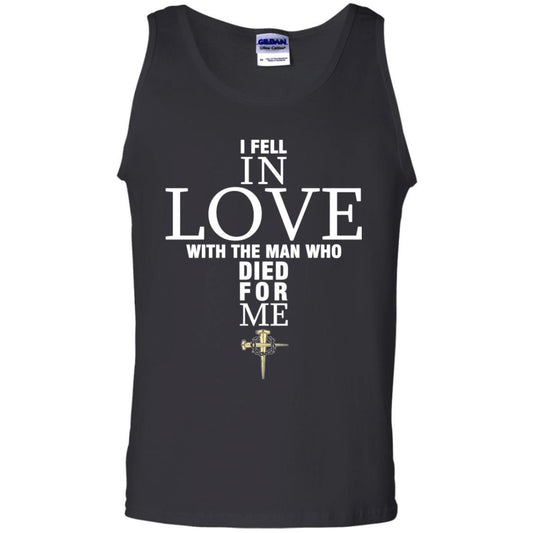 Christian T-shirt I Fell In Love With The Man Who Died For Me Black