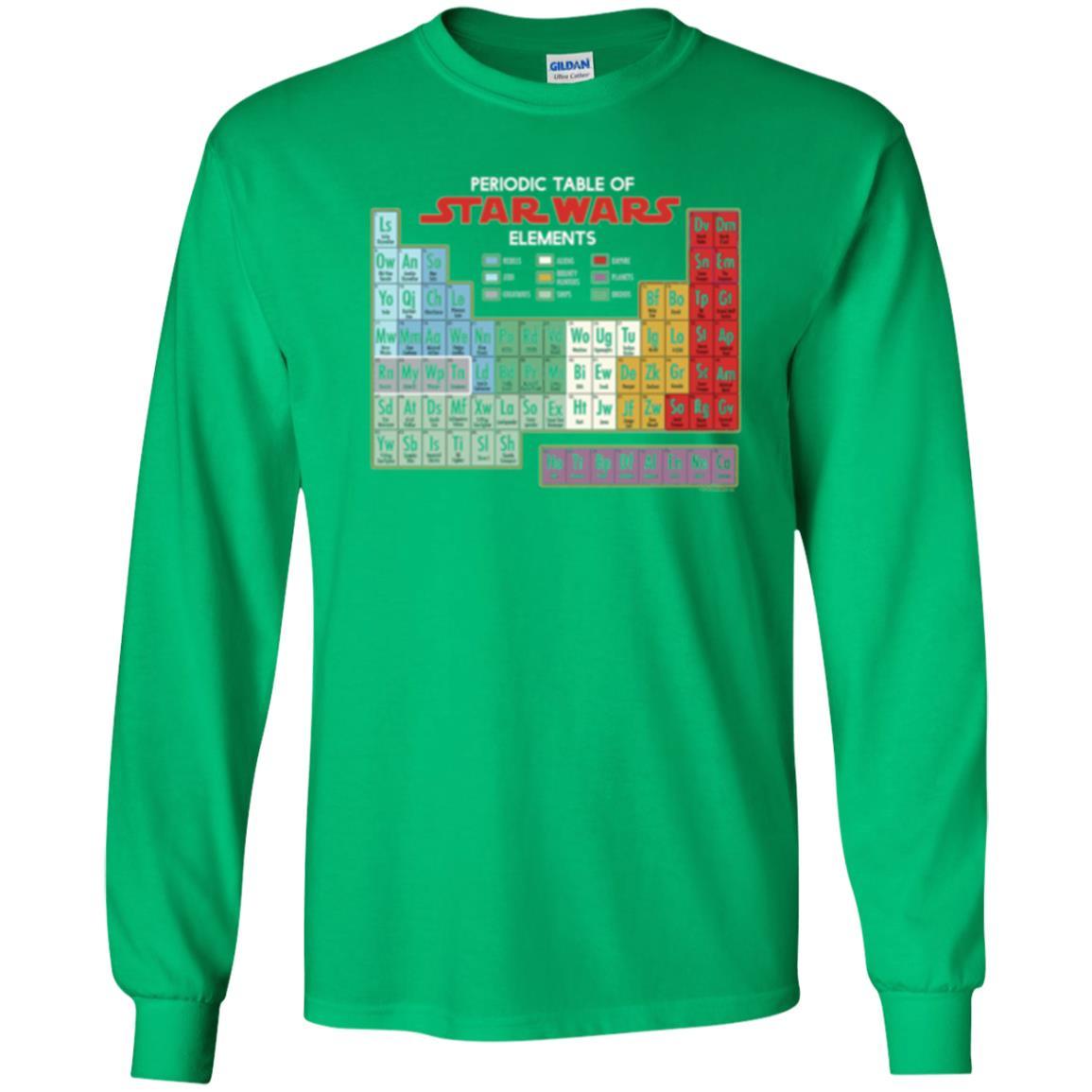 Film T-shirt Star Wars Periodic Table Of Elements Graphic Irish Green