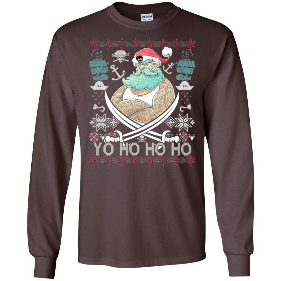 Christmas T-shirt Santa Pirate Dark Chocolate