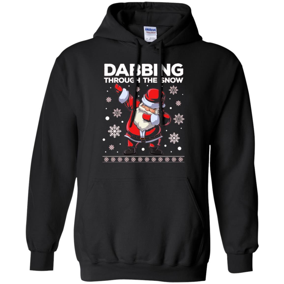 Christmas T-shirt Dabbing Through The Snow T-shirt Black