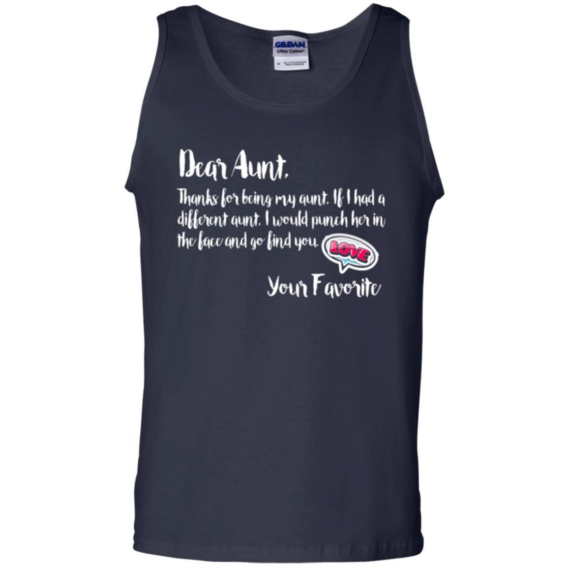 Family T-shirt Dear Aunt Thanks For Being My Aunt Navy