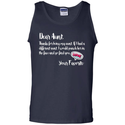 Family T-shirt Dear Aunt Thanks For Being My Aunt Navy