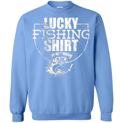 Fisherman T-shirt Lucky Fishing Shirt Do Not Wash Carolina Blue
