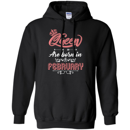 Brithday T-Shirt Queen Are Born In February Black