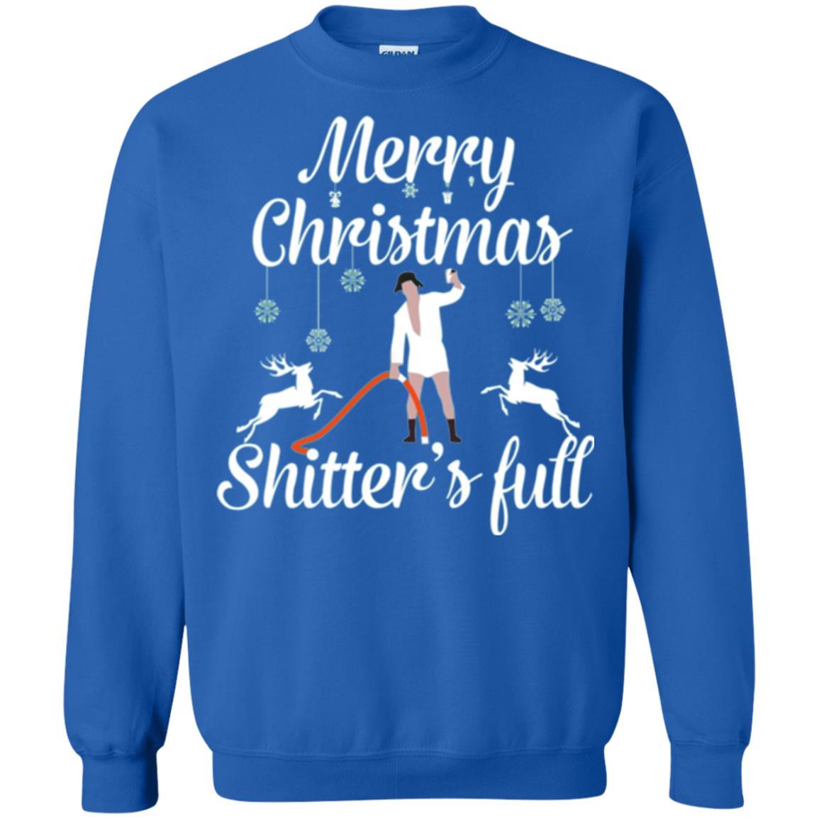 Christmas T-shirt Reindeer Merry Christmas Shitter's Full Royal