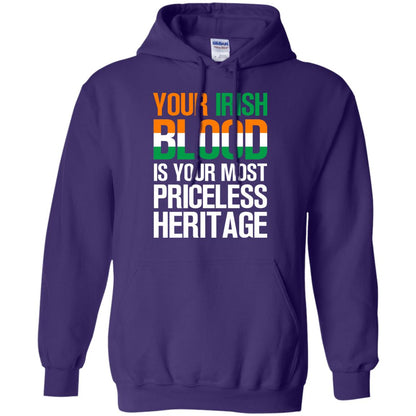 Your Irish Blood Is Your Most Priceless Heritage Shirt Purple