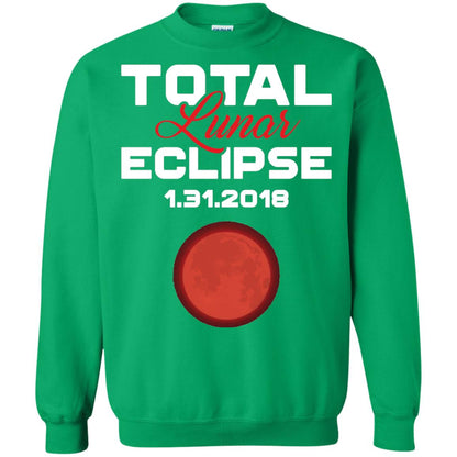 Eclipse January 31st 2018 Total Lunar Eclipse T-shirt Blood Moon Irish Green