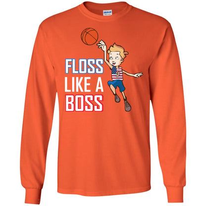 Floss Like A Boss Shirt For Basketball Players Orange