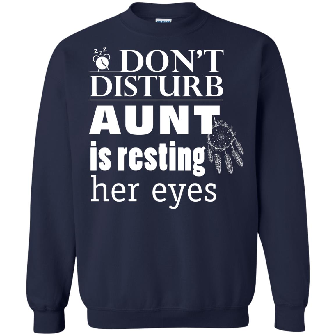 Don't Disturb Aunt Is Resting Her Eyes Funny Auntie Shirt Navy