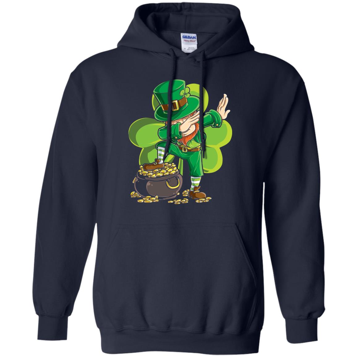 Dabbing Leprechaun St Patricks Day T-shirt Navy