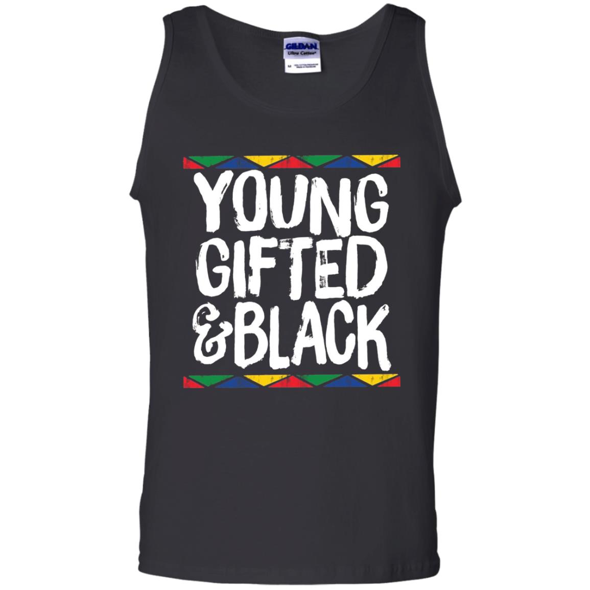 African Pride History Heritage T-shirt Young Gifted And Black Black