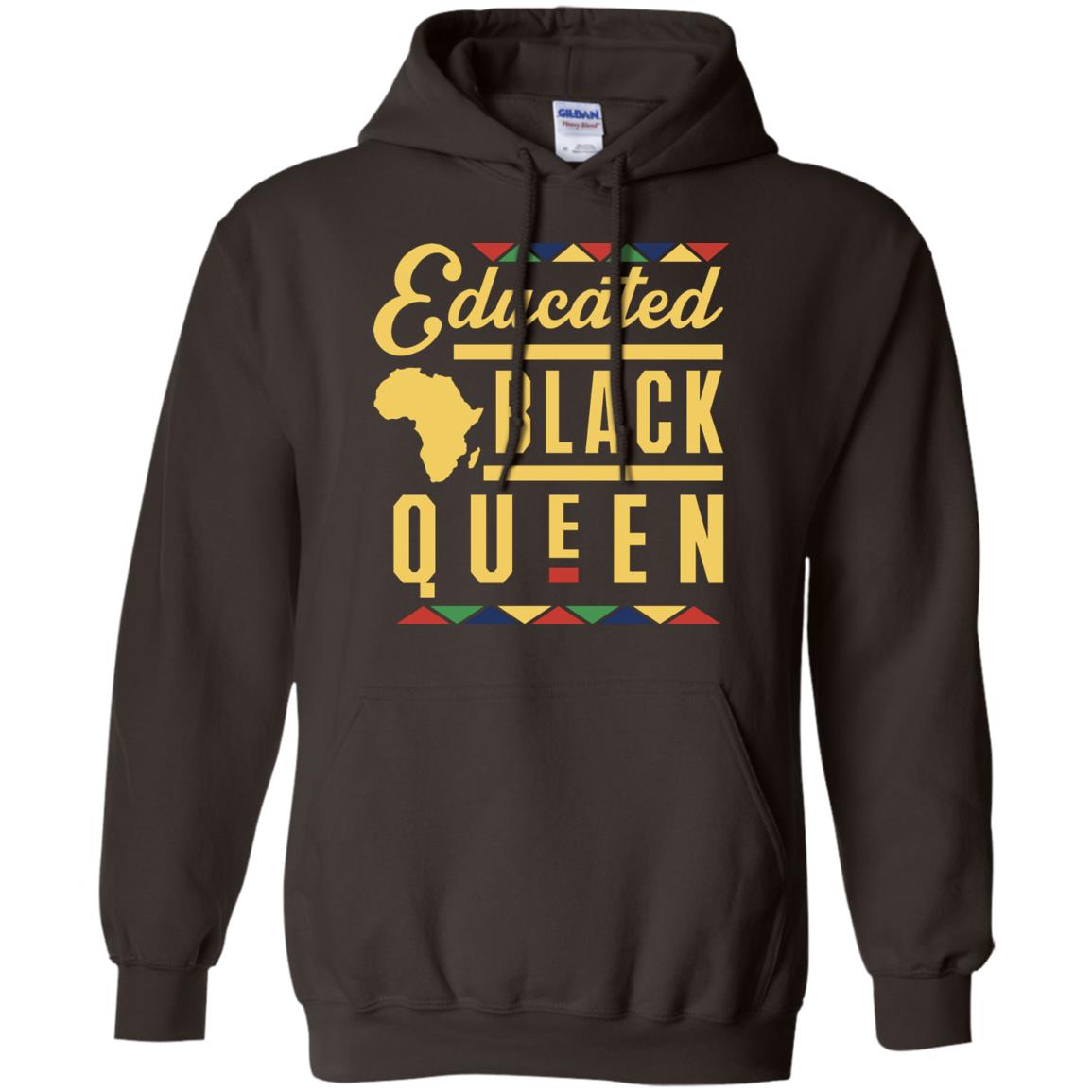 African American T-shirt Educated Black Queen Dark Chocolate