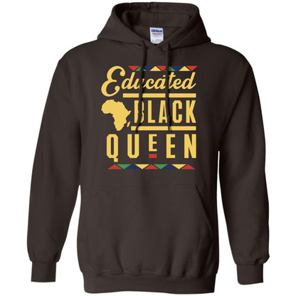 African American T-shirt Educated Black Queen Dark Chocolate