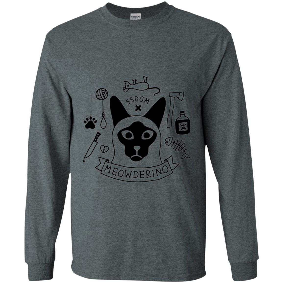 Meowderino T-shirt True Crime Cat Dark Heather