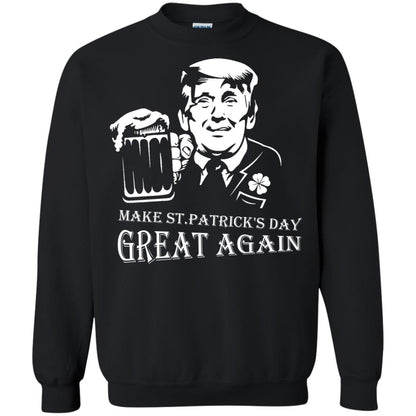 Anti Trump T-shirt Make St.patrick's Day Great Again With American President Black