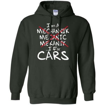 Mechanic T-shirt I Fix Cars Forest Green