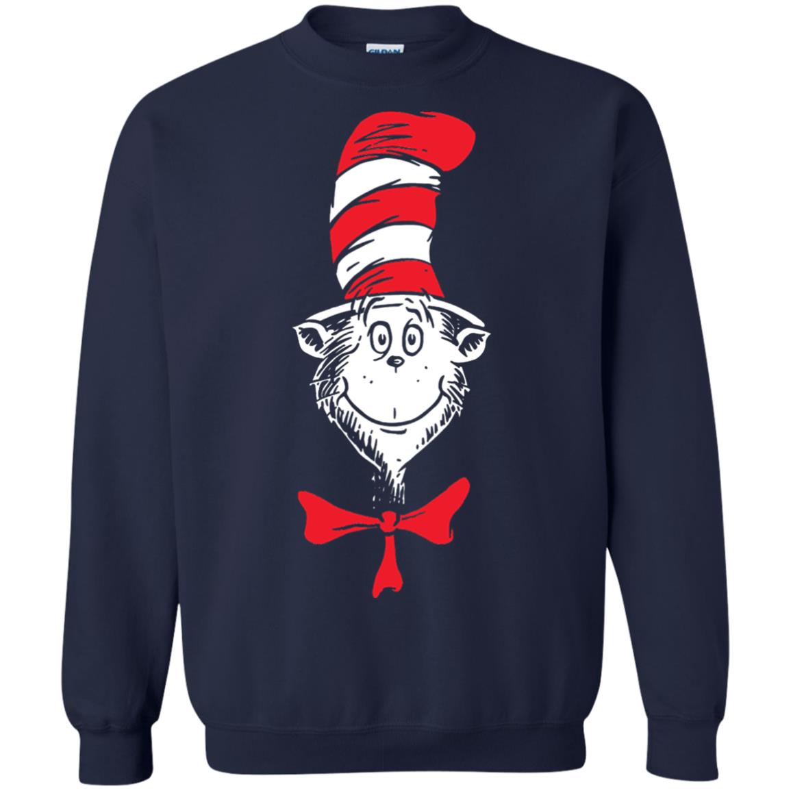 Dr. Seuss The Cat In The Hat Face T-shirt Navy