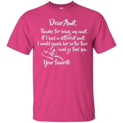 Family T-shirt Dear Aunt Thanks For Being My Aunt Heliconia