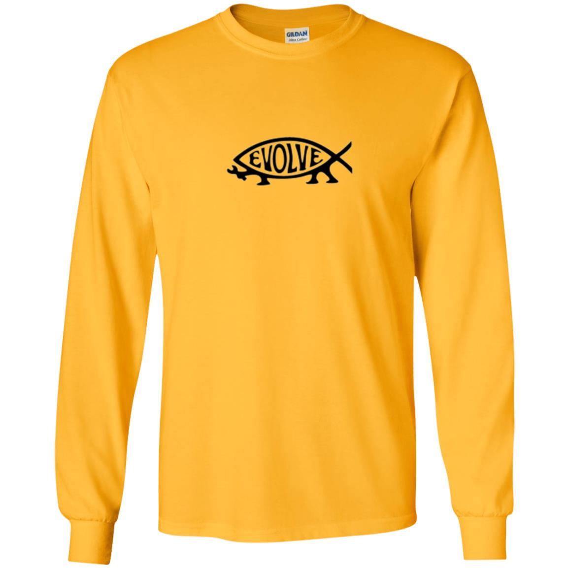 Darwin Evolution Evolve T-shirt Gold
