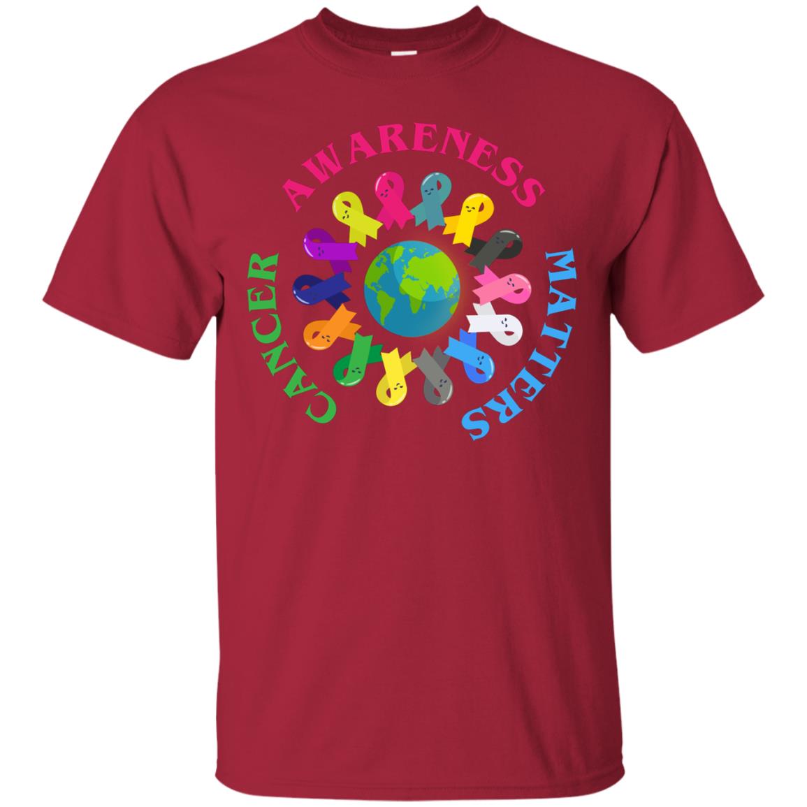 All Cancer Ribbons For All Cancer Awareness T-shirt Cardinal