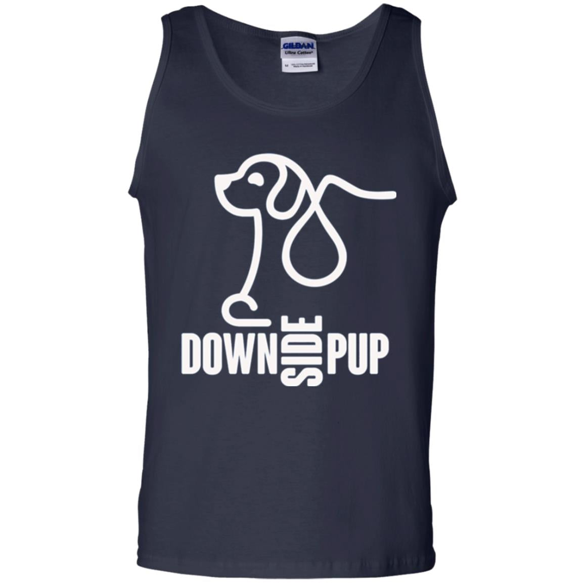 Dog Lover T-shirt Down Side Pup T-shirt Navy