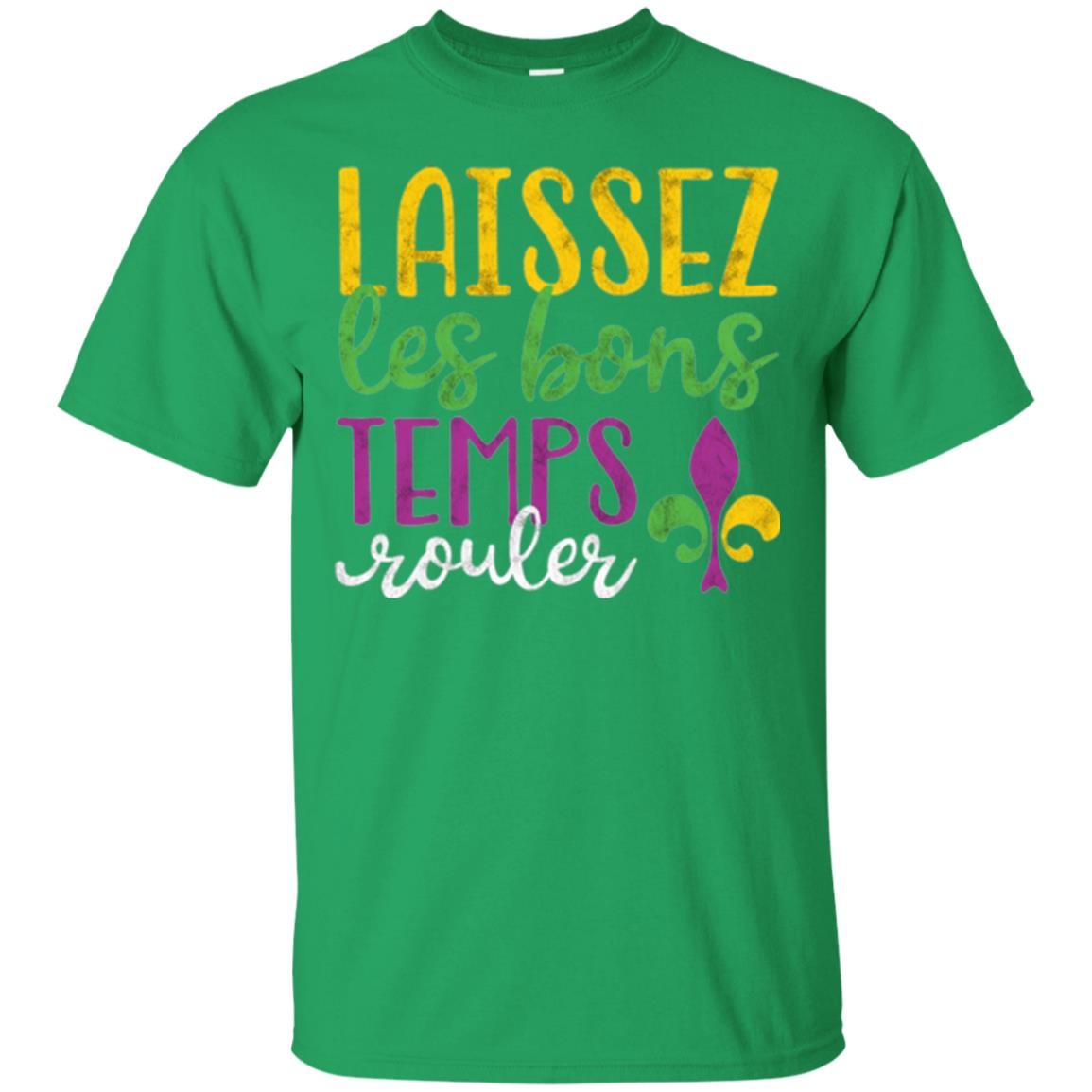 Mardi Gras T-shirt Laissez Les Bons Temps Rouler Irish Green