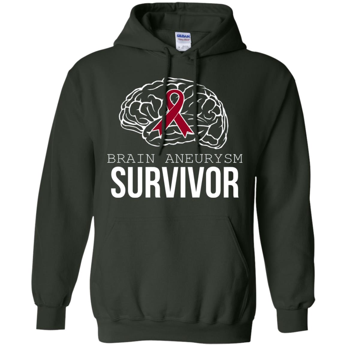 Brain Aneurysm Survivor T-shirt Forest Green