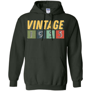 Vintage 1955 63th Birthday Gift Shirt For Mens Or WomensG185 Gildan Pullover Hoodie 8 oz.