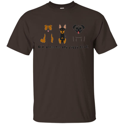 Puppy Bowl Football Funny Dog T-shirt Dark Chocolate