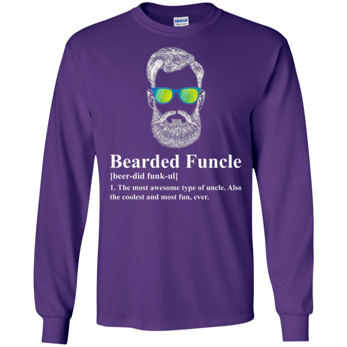 Uncle T-shirt Beared Funcle Purple