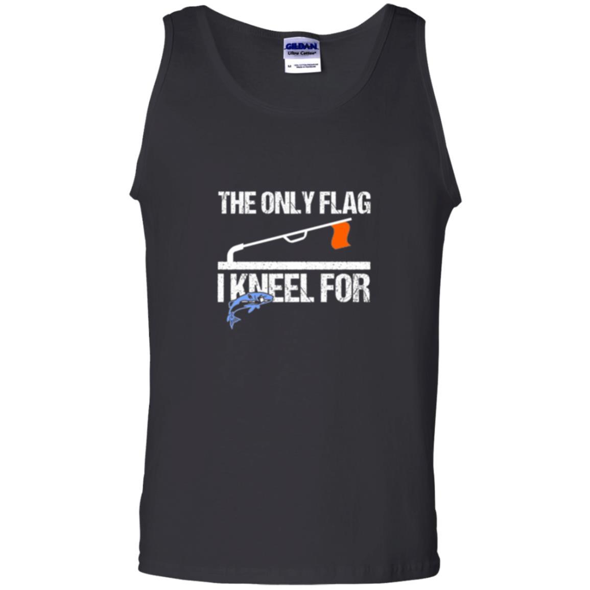 Fisherman T-shirt Ice Fishing Tip Up Flag T-shirt Black