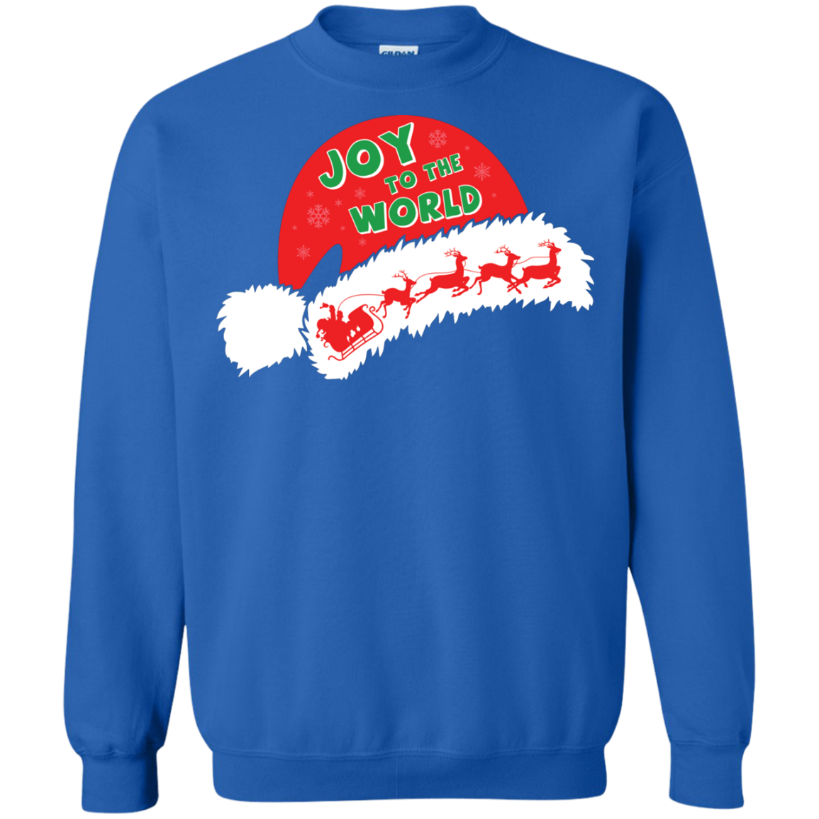 Christmas T-shirt Joy To The World Royal