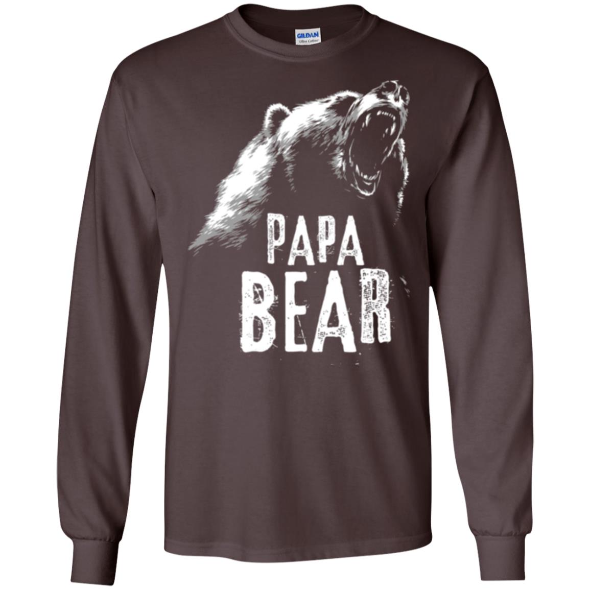 Papa Bear Best Dad For Fathers Day T-shirt Dark Chocolate