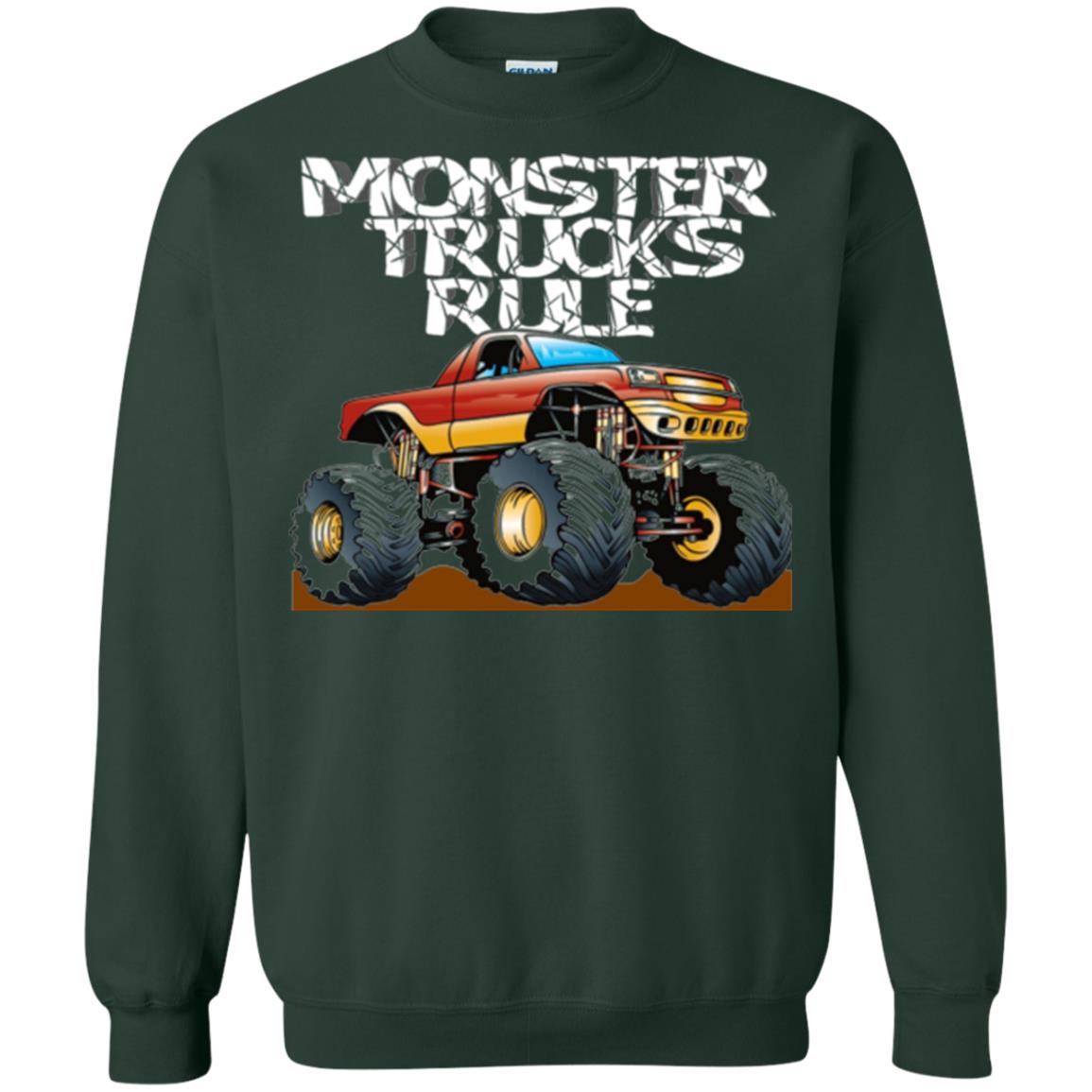 Monster Trucks Rule T-shirt Forest Green
