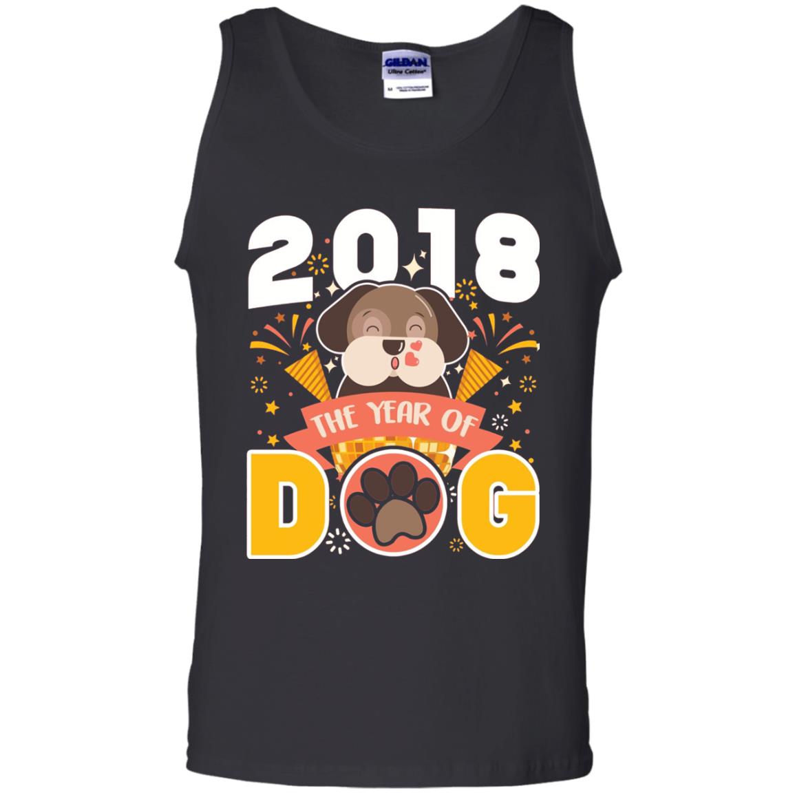 Funny Chinese New Year T-shirt 2018 The Year Of Dog Black