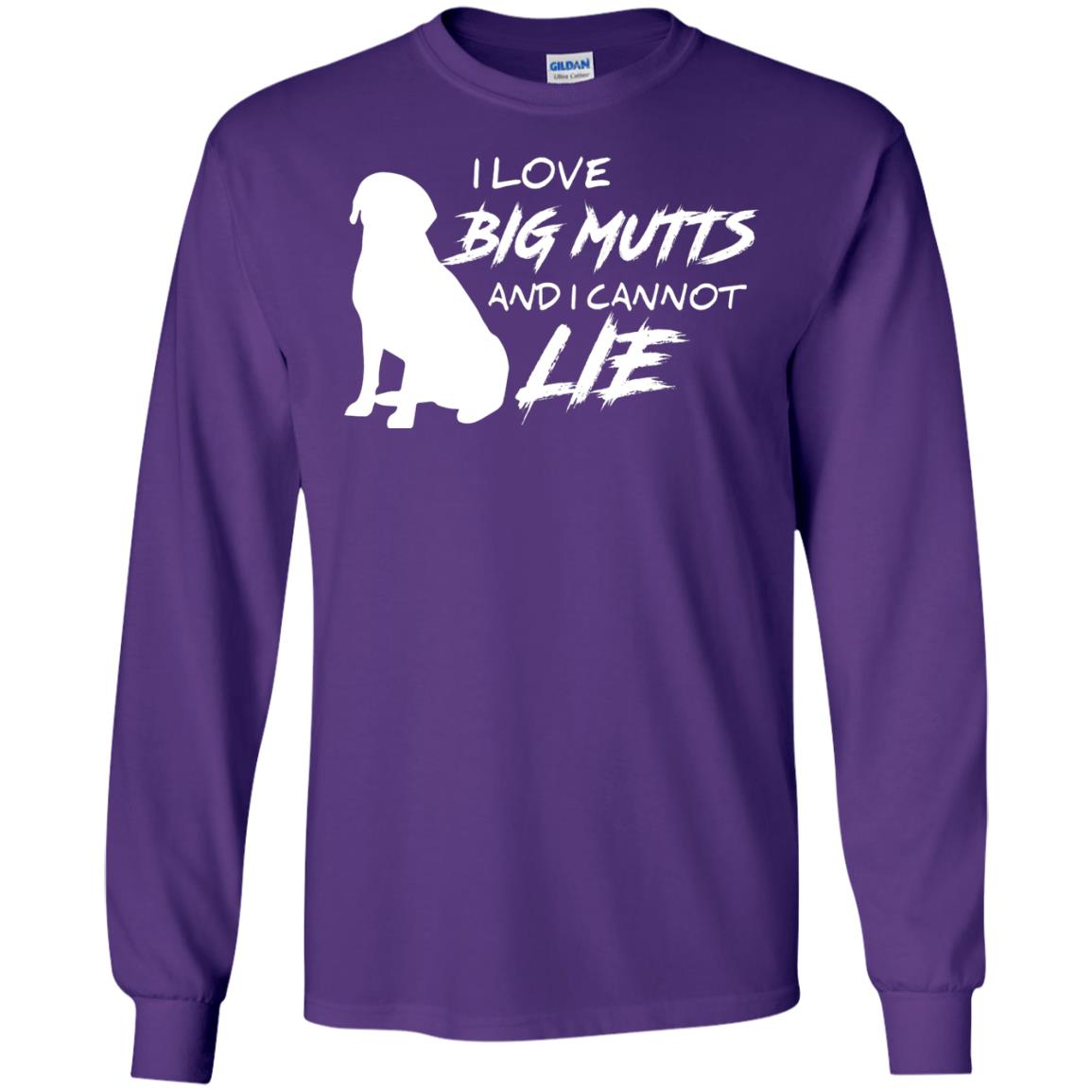 Dog Lover T-shirt I Love Big Mutts And I Cannot Lie Purple