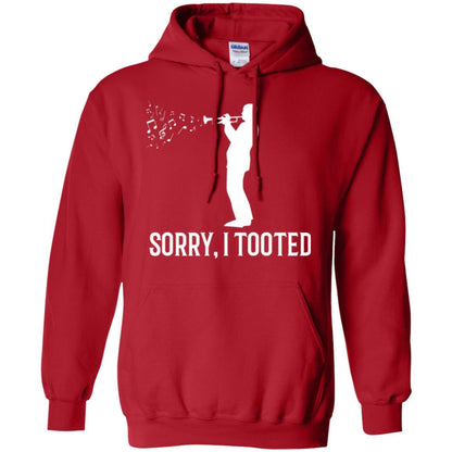 Trumpet Lovers T-shirt Sorry I Tooted Red