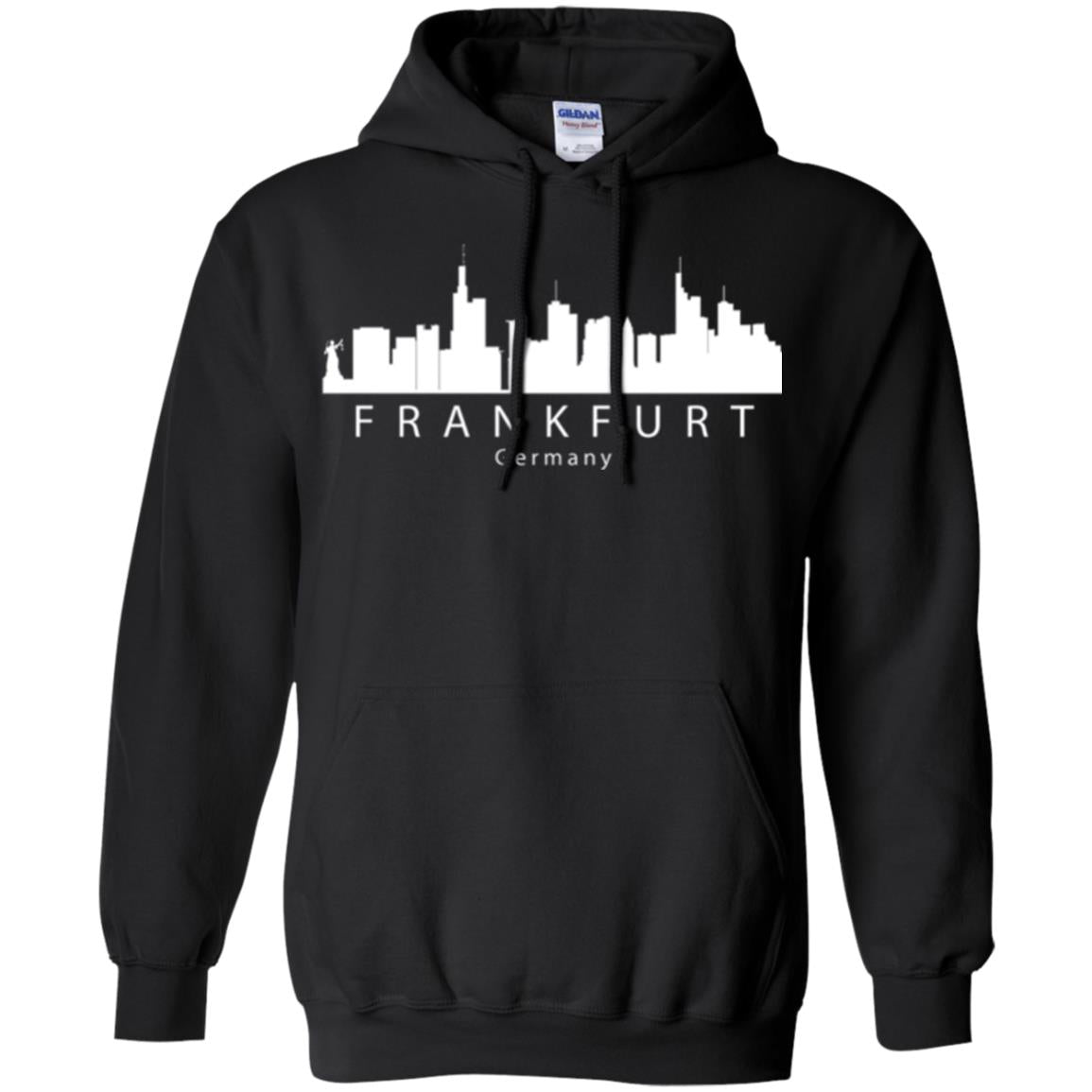 Frankfurt Germany Skyline T-shirt Black