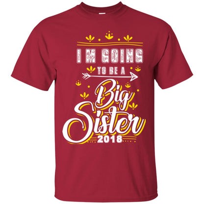 Family T-shirt I'm Going To Be A Big Sister 2018 Cardinal
