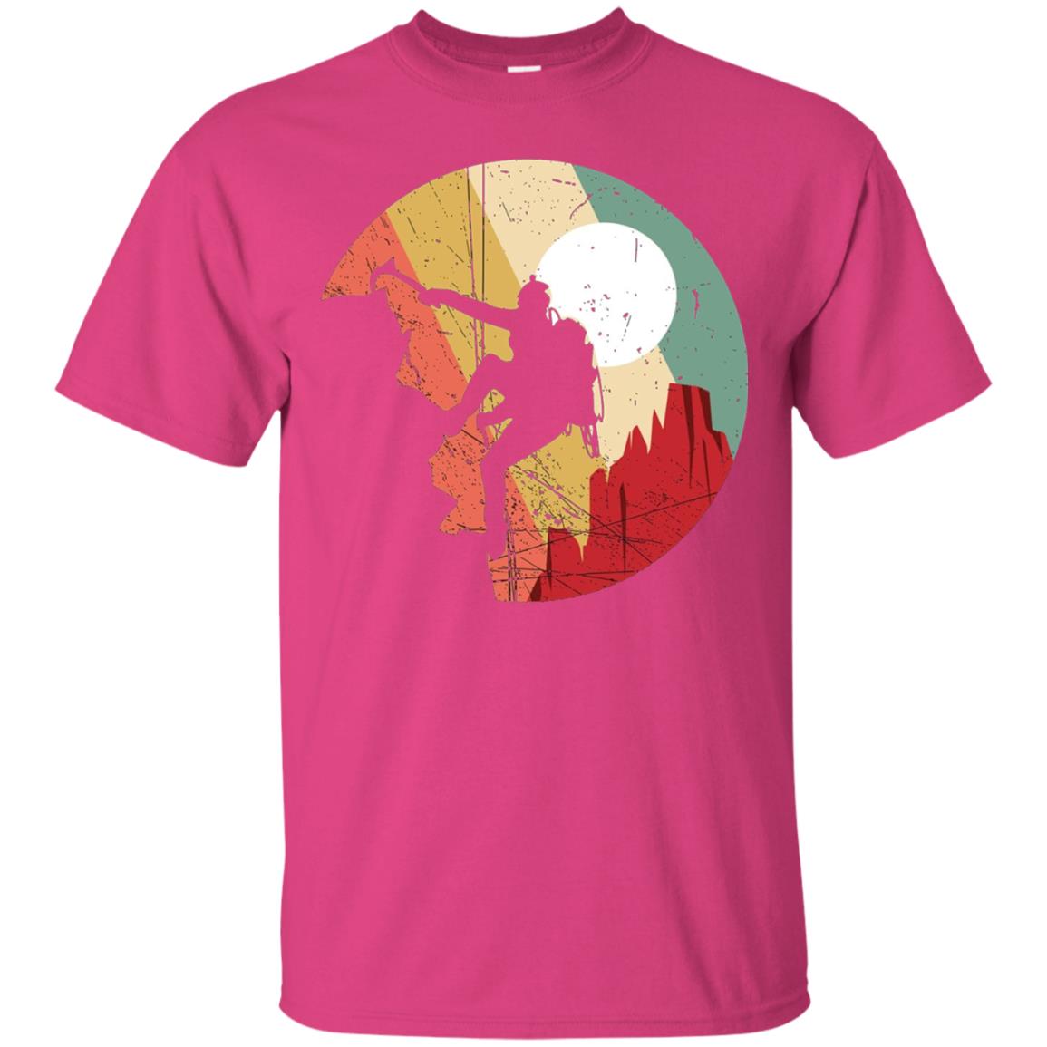 Rock Climbing Mountain Climbing Lover T-shirt Heliconia