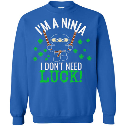 Ninja Luck Green St. Patrick_s Day T-shirt Royal