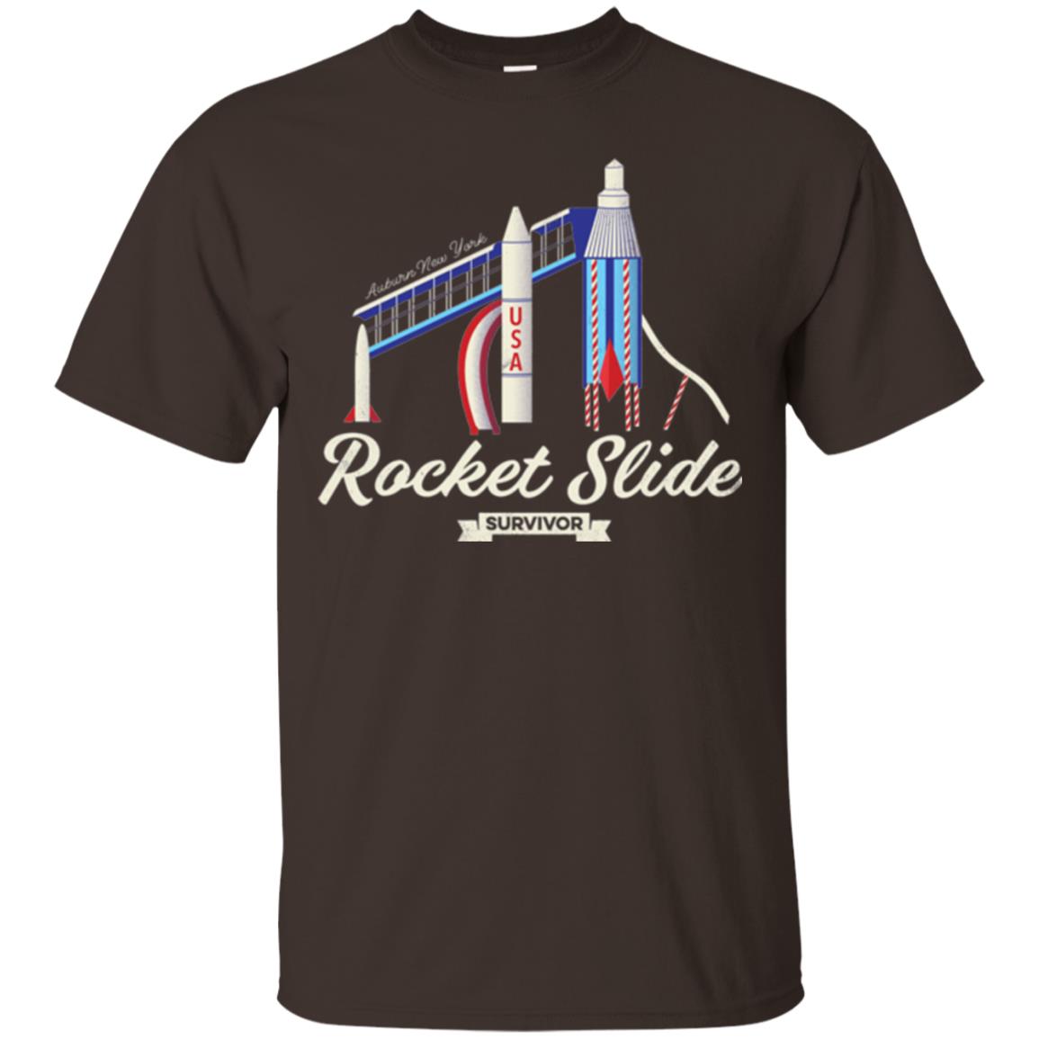 I Survived The Rocket Slide T-shirt Dark Chocolate