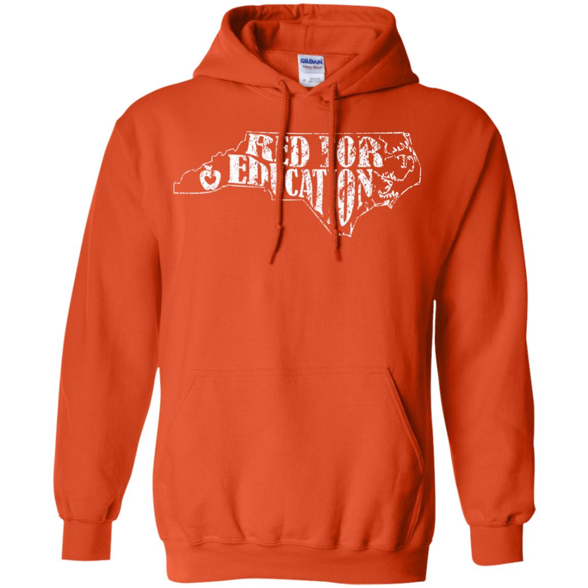 Distressed North Carolina Nc Red For Educator Shirt Orange