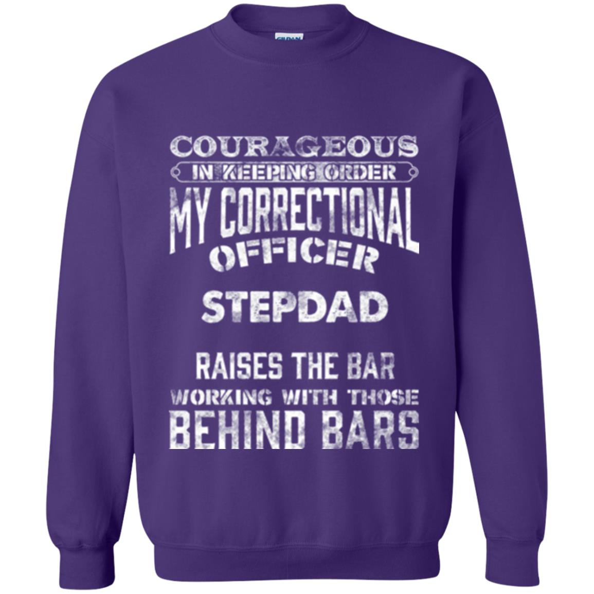 Daddy T-shirt Correctional Officer Step Dad Support Purple