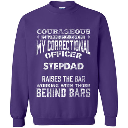 Daddy T-shirt Correctional Officer Step Dad Support Purple