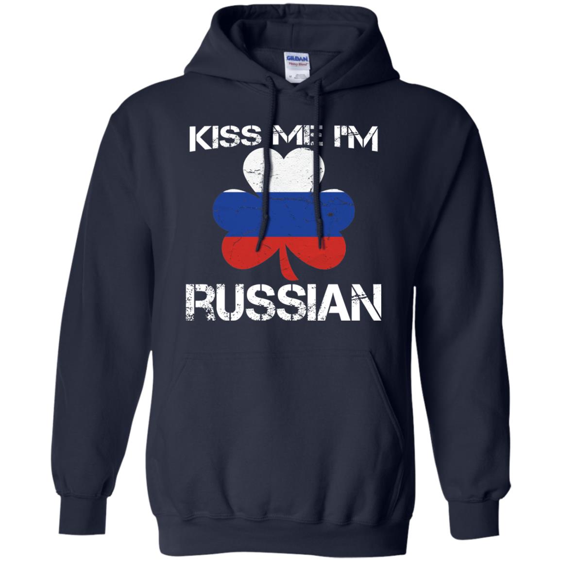 Kiss Me Russian Distressed St. Patrick_s Day 2018 T-shirt Navy